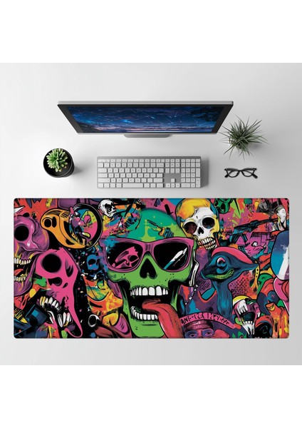 Gaming Oyuncu Xl Mouse Pad Kaydırmaz Dikişli Mousepad 80X30 cm
