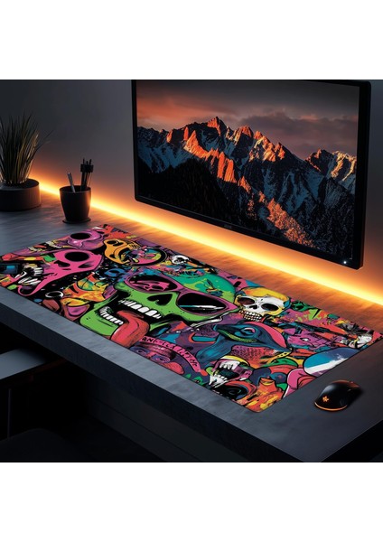 Gaming Oyuncu Xl Mouse Pad Kaydırmaz Dikişli Mousepad 80X30 cm