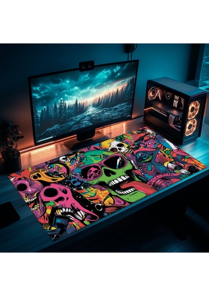 Gaming Oyuncu Xl Mouse Pad Kaydırmaz Dikişli Mousepad 80X30 cm