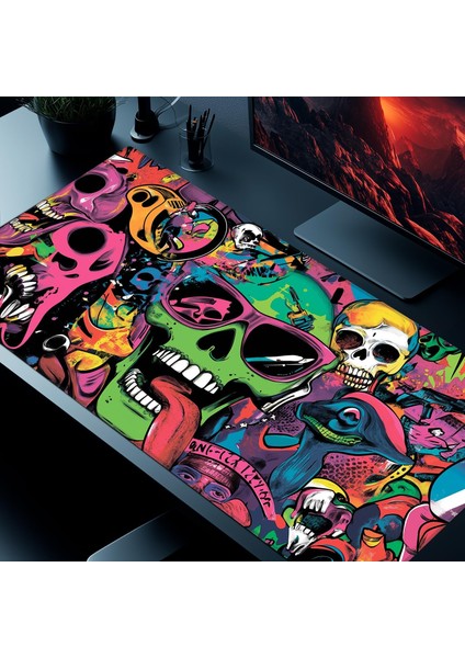 Gaming Oyuncu Xl Mouse Pad Kaydırmaz Dikişli Mousepad 80X30 cm