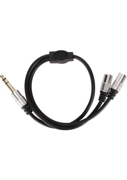 6.35MM Erkek - Çift 3.5mm Dişi Kablo Profesyonel Tak ve Çalıştır Stereo Ses Adaptörü Amplifikatör Mikrofon Mikser Hoparlör Için (Yurt Dışından)