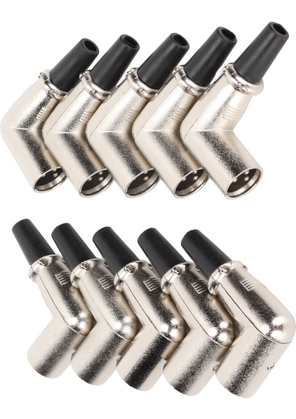 Xlr Erkek Konnektör Dirsek 3 Pin Kaynaklı Sabit Sinyal Metal Xlr Fişleri Dıy Mikrofon Kablosu Için 10 Adet (Yurt Dışından)