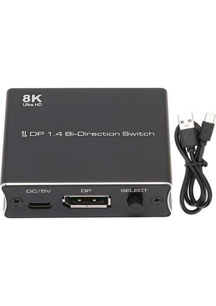 Displayport Anahtarı 8k 30Hz 4K 120Hz 1080P 240Hz 2 Giriş 1 Çıkış Veya 1 Giriş 2 Çıkış Çift Yönlü Dp 1.4 Anahtarı (Yurt Dışından)