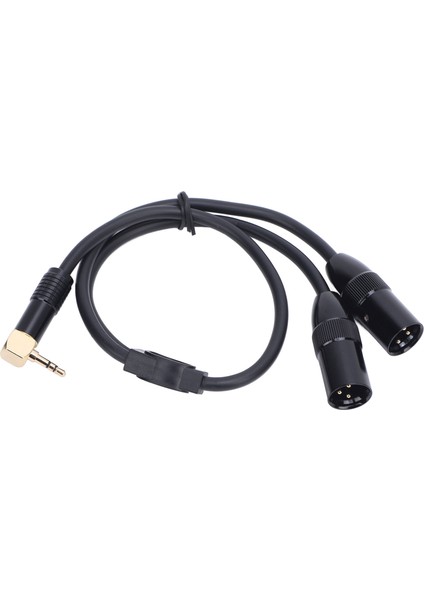 3,5 Mm'den Çift Xlr Erkek Y Ayırıcı Kablo 1/8 Stereo 3 Pin 0,5 M Mikrofon Hoparlör Sahne Dj Için (Yurt Dışından)