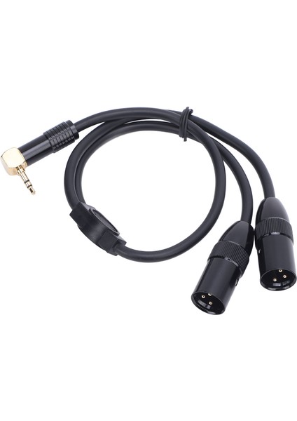3,5 Mm'den Çift Xlr Erkek Y Ayırıcı Kablo 1/8 Stereo 3 Pin 0,5 M Mikrofon Hoparlör Sahne Dj Için (Yurt Dışından)