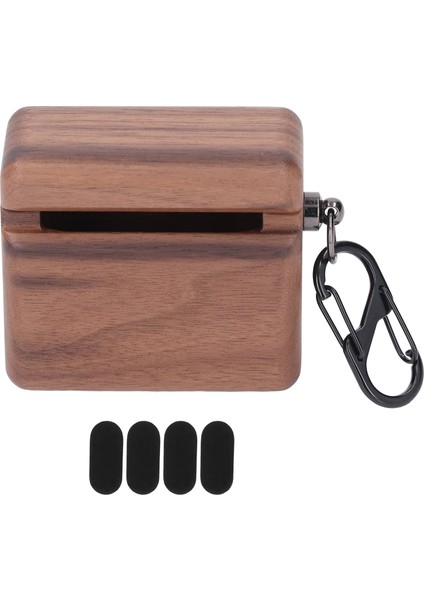 Bluetooth Kulaklık Kılıfı Ahşap Kasa Mikrofiber Astar Düşmeyi Önler Pı7s2 2 Nesil Için Kablosuz Kulaklık Koruyucu Kılıfı (Yurt Dışından)
