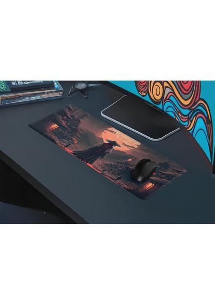 Gaming Oyuncu Xl Mouse Pad Kaydırmaz Dikişli Mousepad 80X30 cm