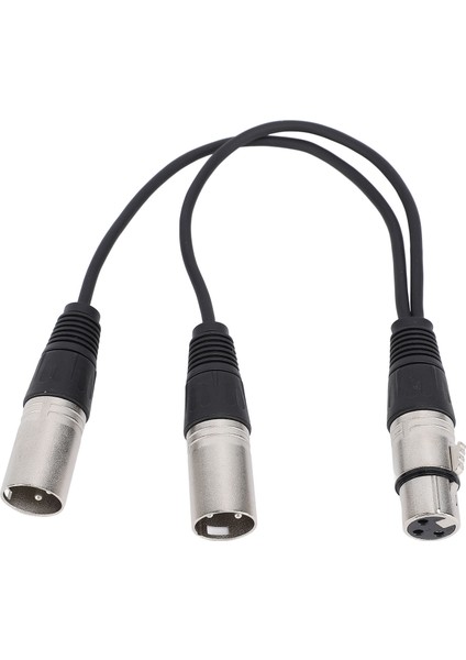 Xlr Ayırıcı Kablo 3pin Xlr Dişi - Çift Xlr Erkek Y Kablosu Tak ve Çalıştır Stüdyo Sahne Mikseri Amplifikatörleri Için 1 Adet (Yurt Dışından)