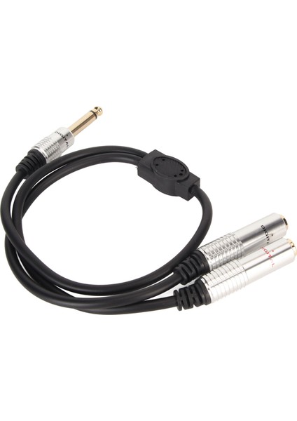 1/4 Inç Stereo Ayırıcı Y Kablosu Alüminyum Alaşımlı Kabuk 6.35MM Mono Erkek Fiş Çift 6.35MM Dişi Jak Kablosu 19.7in (Yurt Dışından) fiyatları