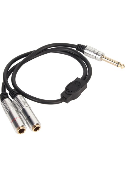 1/4 Inç Stereo Ayırıcı Y Kablosu Alüminyum Alaşımlı Kabuk 6.35MM Mono Erkek Fiş Çift 6.35MM Dişi Jak Kablosu 19.7in (Yurt Dışından) fırsatları