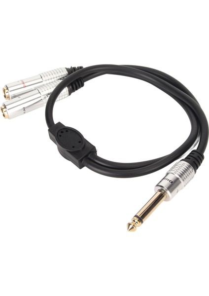 1/4 Inç Stereo Ayırıcı Y Kablosu Alüminyum Alaşımlı Kabuk 6.35MM Mono Erkek Fiş Çift 6.35MM Dişi Jak Kablosu 19.7in (Yurt Dışından) indirimleri