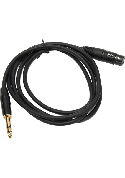 Xlr Dişi - 1/4 Trs Kablo Ağır Hizmet Tipi Xlr 3pin Dişi - 1/4 Inç 6.35MM Trs Stereo Fiş Dengeli Bağlantı Kablosu 1.0m/3.3ft (Yurt Dışından)