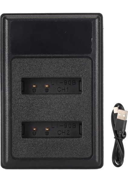 Li 90B DB110 Pil Için Çift USB Kamera Pil Şarj Cihazı Olympus Tg5 Tg4 SP100 Tg3 Sh 1 Sh2 Sh3 SH50 SH60 Kamera (Yurt Dışından)