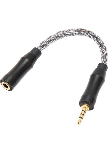 3,5 mm Ila 2,5 mm Ses Kablosu Dişi - Erkek Tek Kristal Bakır Çekirdek 8 Tel Kayıpsız Ses Kulaklık Adaptör Kablosu 5,5 Inç Soğuk Gri (Yurt Dışından)