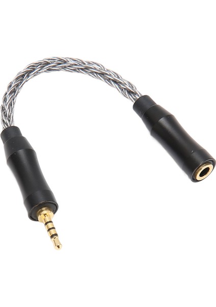 3,5 mm Ila 2,5 mm Ses Kablosu Dişi - Erkek Tek Kristal Bakır Çekirdek 8 Tel Kayıpsız Ses Kulaklık Adaptör Kablosu 5,5 Inç Soğuk Gri (Yurt Dışından)