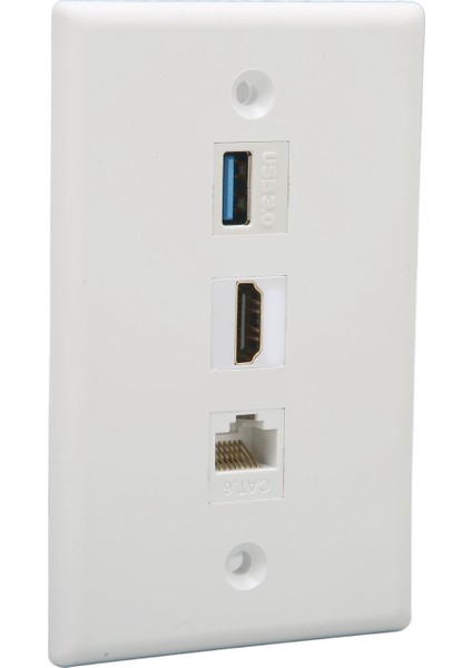 Hd Multimedya Arayüzü Duvar Plakası Lehimsiz Cat6 Usb3.0 Hd Multimedya Arayüzü 3 Portlu Duvar Plakası Çıkışı (Yurt Dışından) fırsatları