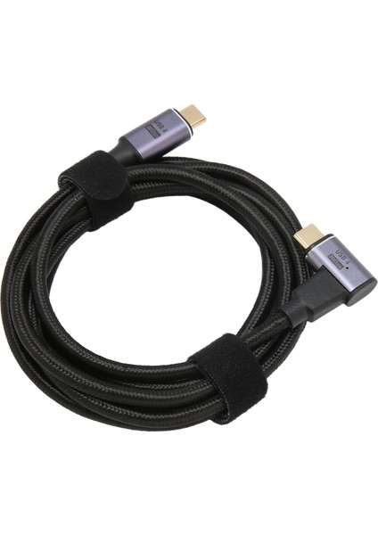 USB C - USB C Kablosu Çok Işlevli 8k 60Hz Yüksek Hızlı 20GBPS Pd 100W Hızlı Şarj USB 4.0 Manyetik Veri Kablosu 78,7 Inç Yan Dirsek (Yurt Dışından) modelleri