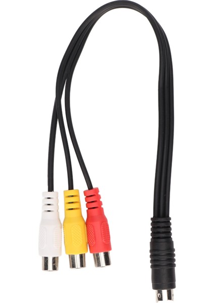 S Video 4 Pin Erkek - 3rca Dişi Kablo Çift Korumalı Kırmızı Sarı Beyaz Video Adaptör Kablosu 1.0ft (Yurt Dışından)