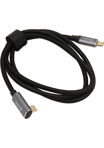 USB C - 90 Derece USB C Kablosu 100W Usb3.1 Gen2 10GBPS 4K 60Hz Dik Açı Tip C - Tip C Veri Kablosu Steam Deck Için 100CM / 39.4in (Yurt Dışından)