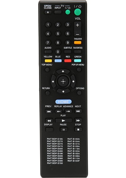 Oynatıcı Uzaktan Kumandası Kolay Erişilebilir Abs Çok Fonksiyonlu DVD Uzaktan Kumandası Rmt Bdp S185 Rmt Rmt B102A Bdp S470 (Yurt Dışından)