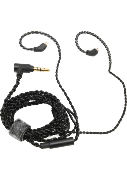 Kulaklık Yükseltme Kablosu 0.78MM 2 Pin 3.5mm Dirsek Fişi Takılabilir Yedek Kulaklık Kablosu Mikrofonlu (Yurt Dışından)