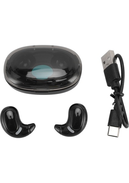 Yan Uyuyanlar Için Kablosuz Uyku Kulaklıkları Bluetooth 5.3 Yüksek Sadakat LED Ekran Akıllı Dokunmatik Kontrol Uyku Kulaklıkları Siyah (Yurt Dışından)