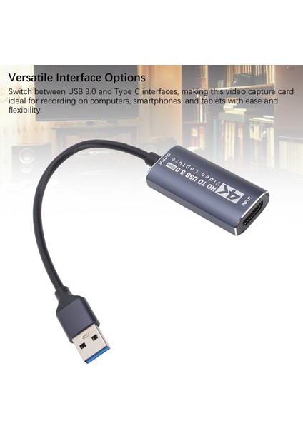 USB 3.0 Video Yakalama Kartı Hd Multimedya Arayüzü USB C Video Yakalama Adaptörü Oyun Canlı Yayın Kaydı Için Cihaz (Yurt Dışından) indirimleri