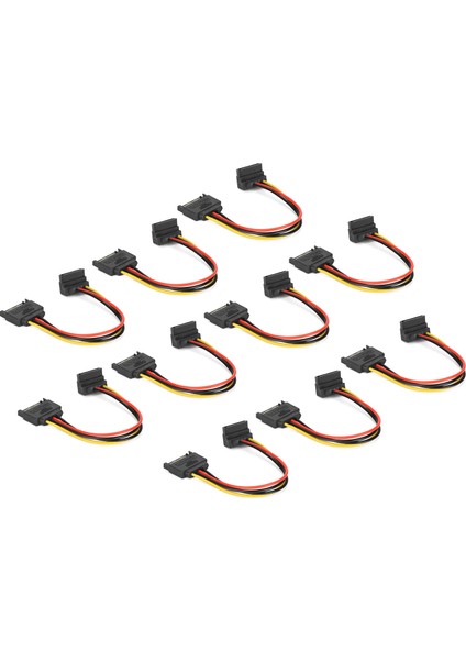 10 Paket Sata Kabloları 15 Pin 90 Derece Erkekten Dişiye Güç Uzatma Adaptörü HDD Sdd Optik Sürücüler Için (Yurt Dışından)