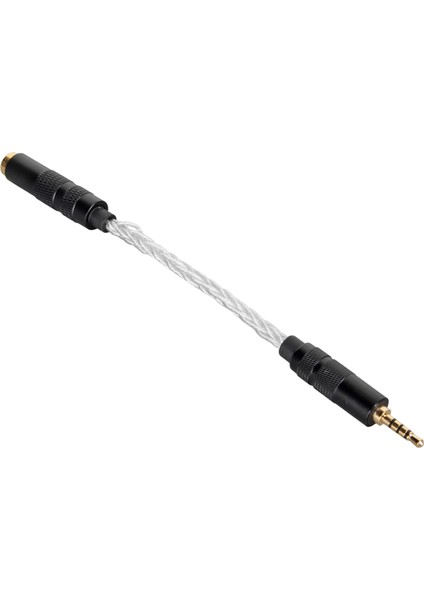4.4mm - 2.5mm Ses Kablosu Profesyonel Dişi - Erkek Kulaklık Adaptör Kablosu 2.5mm Dengeli Portlu Ses Çalarlar Için Gümüş (Yurt Dışından)