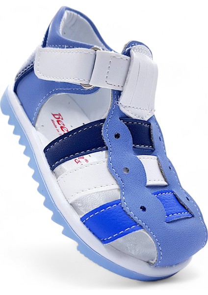 Ortopedik İlk Adım Erkek Bebek Sandaleti EİAGCM2406 Mavi Lacivert Beyaz 21