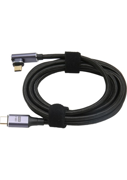 USB C - USB C Kablosu Çok Işlevli 8k 60Hz Yüksek Hızlı 20GBPS Pd 100W Hızlı Şarj USB 4.0 Manyetik Veri Kablosu 78,7 Inç Orta Dirsek (Yurt Dışından)
