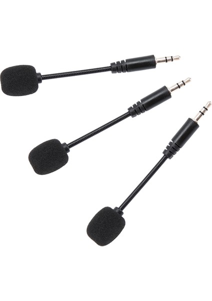 3 Adet 3.5mm Jack Ayarlanabilir Esnek Genişletilmiş Mini Mikrofon Bilgisayar Cep Telefonu Için (Yurt Dışından)