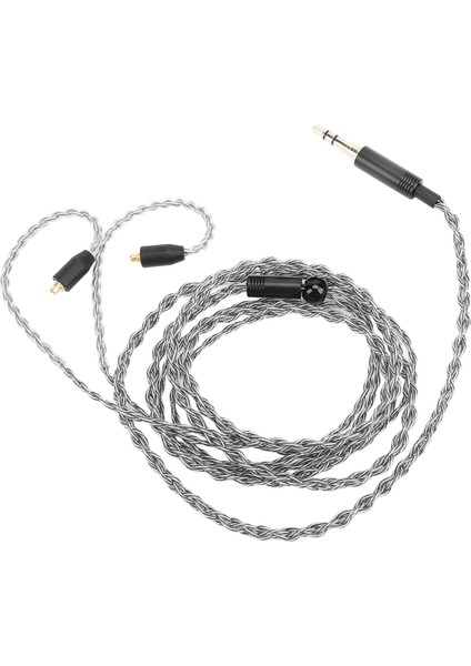 Yükseltilmiş Kulaklık Kablosu 3.5mm Mmcx Gümüş Kaplama Bakır Gevşeksiz Yedek Kulaklık Kablosu SE215 SE315 SE425 SE535 (Yurt Dışından)