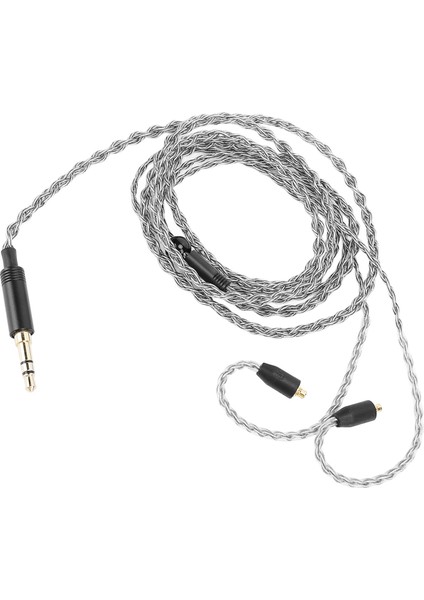 Yükseltilmiş Kulaklık Kablosu 3.5mm Mmcx Gümüş Kaplama Bakır Gevşeksiz Yedek Kulaklık Kablosu SE215 SE315 SE425 SE535 (Yurt Dışından) modelleri