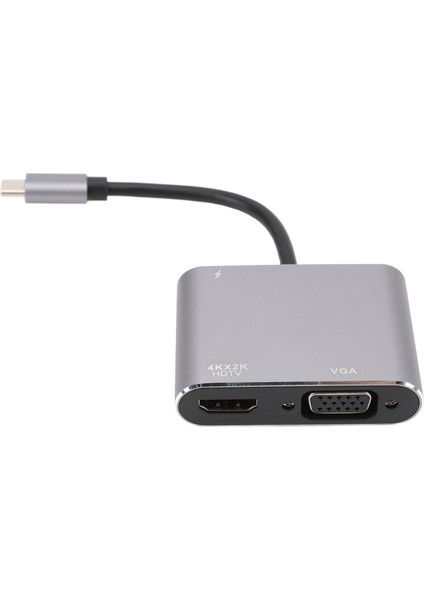 Type C To VGA Usb3.0 Pd Hd Multimedya Arayüz Adaptörü Tak ve Çalıştır Hızlı Şarj 4K Video Dönüştürücü Telefon Tv Bilgisayar Için (Yurt Dışından)