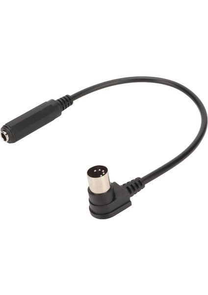 6.35MM - Mıdı 5 Pin Kablo Evrensel 6.35MM Dişi 1/4 Inç - Dın 5 Pin Mıdı Erkek 90 Derece Ses Adaptör Kablosu (Yurt Dışından)