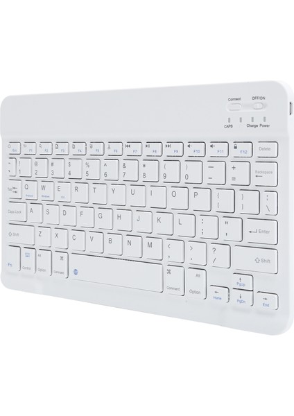 Kablosuz Bluetooth Klavye 10 Inç Hafif Ultrawide Android Için Ios Için Windows Için (Beyaz) (Yurt Dışından)