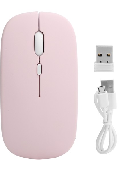Fare Pembe Kablosuz Bluetooth 5.0 2 Modlu Sessiz Dizüstü Bilgisayar Aksesuarları 2.4ghz (Yurt Dışından)