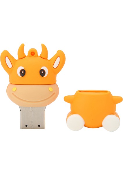 U Disk 3D Karikatür Buzağı Modeli Turuncu USB Depolama Windows 7/8/10/VISTA/XP/UNIX/2000/ME32GB Için (Yurt Dışından) fiyatları