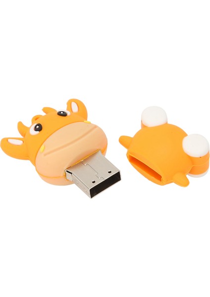 U Disk 3D Karikatür Buzağı Modeli Turuncu USB Depolama Windows 7/8/10/VISTA/XP/UNIX/2000/ME32GB Için (Yurt Dışından) fırsatları