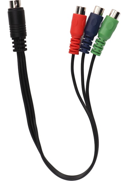 Mını Dın 9 Pin 3 Rca Kablosu Mını Dın 9 Pin Erkek 3 Rca Dişi Rgb Video Adaptör Kablosu 11.8in (Yurt Dışından)