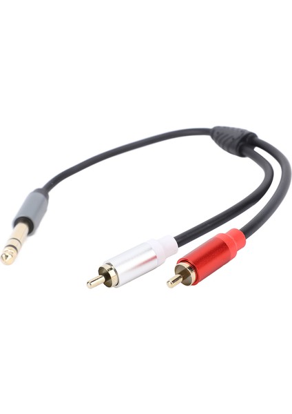 6.35MM Stereo Erkekten 2 Erkek Kabloya 11.8 Inç 6.35MM Stereo Erkek Y Ayırıcı Dönüştürücü Kablo Adaptörü Amplifikatör Hoparlör CD Çalar Için (Yurt Dışından) modelleri