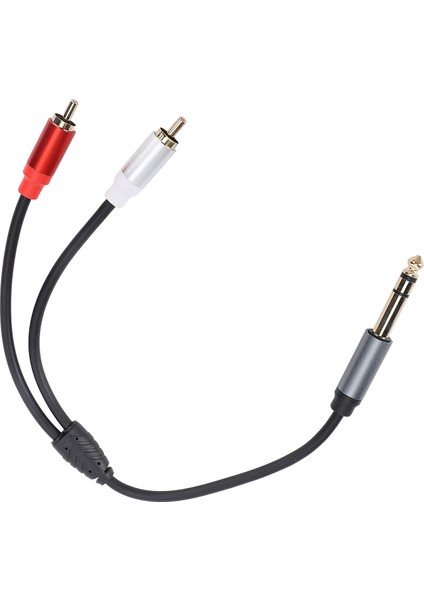 6.35MM Stereo Erkekten 2 Erkek Kabloya 11.8 Inç 6.35MM Stereo Erkek Y Ayırıcı Dönüştürücü Kablo Adaptörü Amplifikatör Hoparlör CD Çalar Için (Yurt Dışından) fırsatları