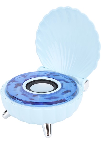 Bluetooth Hoparlör Benzersiz Deniz Kabuğu Şeklinde Stereo Hoparlör Renkli Gece Lambası 1200MAH Yatak Odası Masa Dekorasyonu Mavi (Yurt Dışından) fırsatları