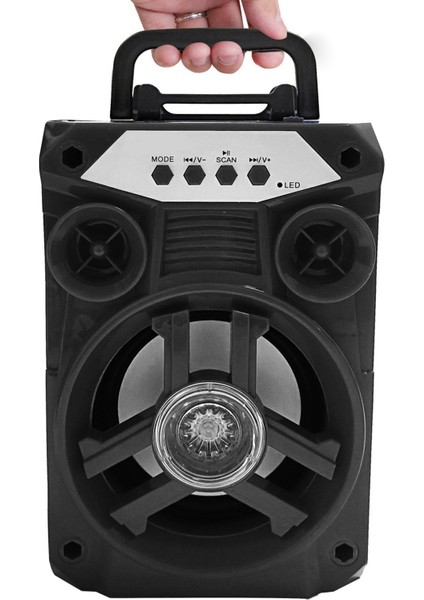 Bluetooth Hoparlör Destekli Hafıza Kartı U Disk Fm Taşınabilir Kablosuz Hoparlör Mikrofonlu 10W (Yurt Dışından) indirimleri