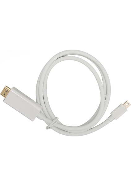 Mini Displayport - Hd Multimedya Arayüz Adaptörü Profesyonel Erkek - Erkek Mini Displayport Adaptör Kablosu Monitör Projektör Beyaz 1m/3.3ft (Yurt Dışından)