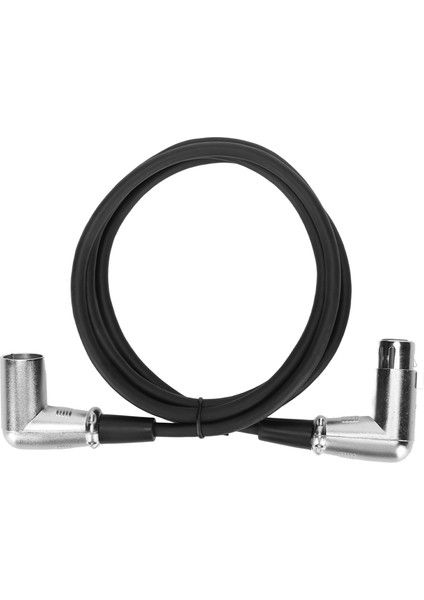 Xlr Erkek - Dişi Kablo 3 Pin Gümüş Kaplamalı Dik Açı Gürültüsüz Kayıpsız Xlr Ses Kablosu Mikrofon Hoparlör Için 4.9ft (Yurt Dışından)
