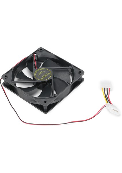 Soğutma Fanı 12CM Siyah 2600 Yüksek Hızlı Şiddetli Sessiz Yüksek Hava Hacmi Bilgisayar Kasası Radyatörüçift Bilyalı Siyah Fan (Yurt Dışından)