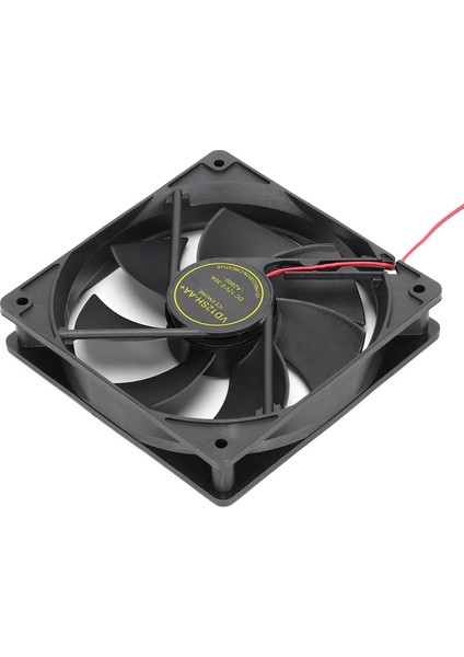 Soğutma Fanı 12CM Siyah 2600 Yüksek Hızlı Şiddetli Sessiz Yüksek Hava Hacmi Bilgisayar Kasası Radyatörüçift Bilyalı Siyah Fan (Yurt Dışından)