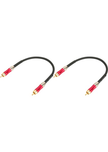 2 Adet Rca Kablosu Profesyonel Çift Ekranlı Altın Kaplama Konnektör Rac - Rca Erkek - Erkek Kablo DVD Tv Amplifikatörü Için 0.3m/1.0ft Kırmızı (Yurt Dışından) fırsatları